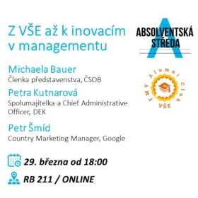 Absolventská středa: Z VŠE až k inovacím v managementu /29. 3./
