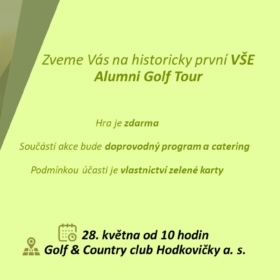 Zapojte se do VŠE Alumni Golf Tour – právě probíhá přihlašování /28. 5./